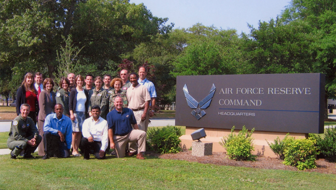 ARCNet team in front of AFRC headquarters