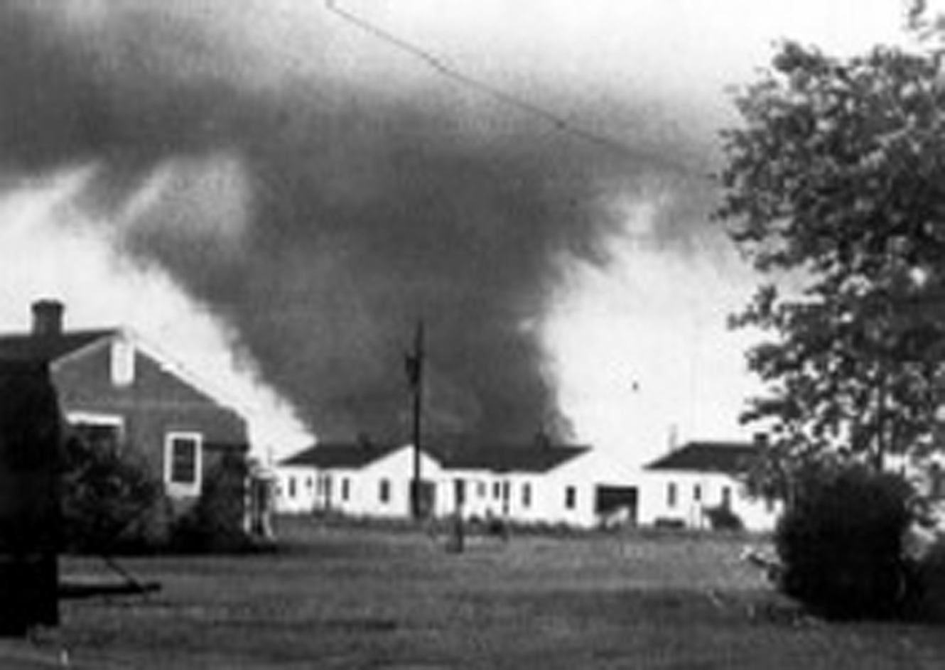 A tornado strikes Middle Georgia and Robins Air Force Base onAPril 30, 1953.