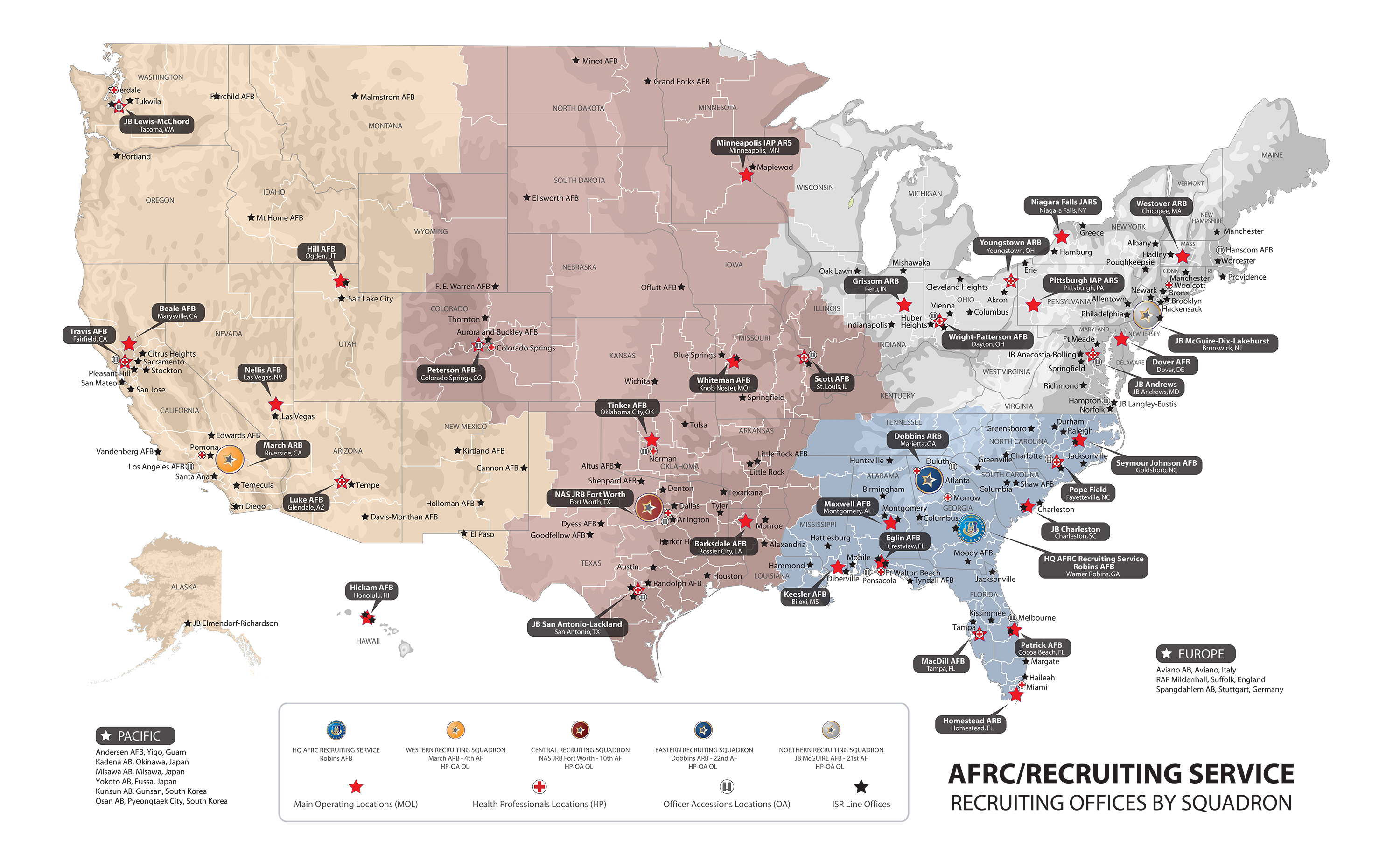 Us Air Force Base Locations Map